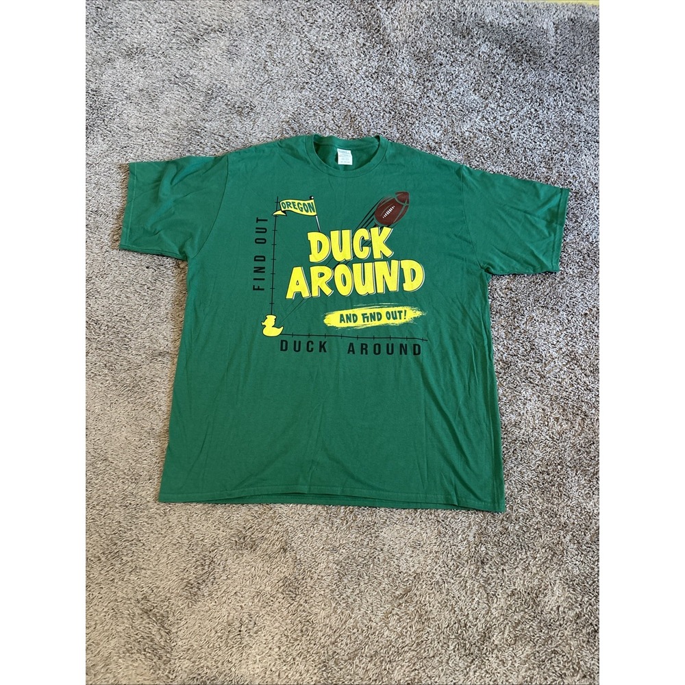 Funny Oregon Duck Around And Find Out Mens Tee XXL 2XL T-Shirt‎